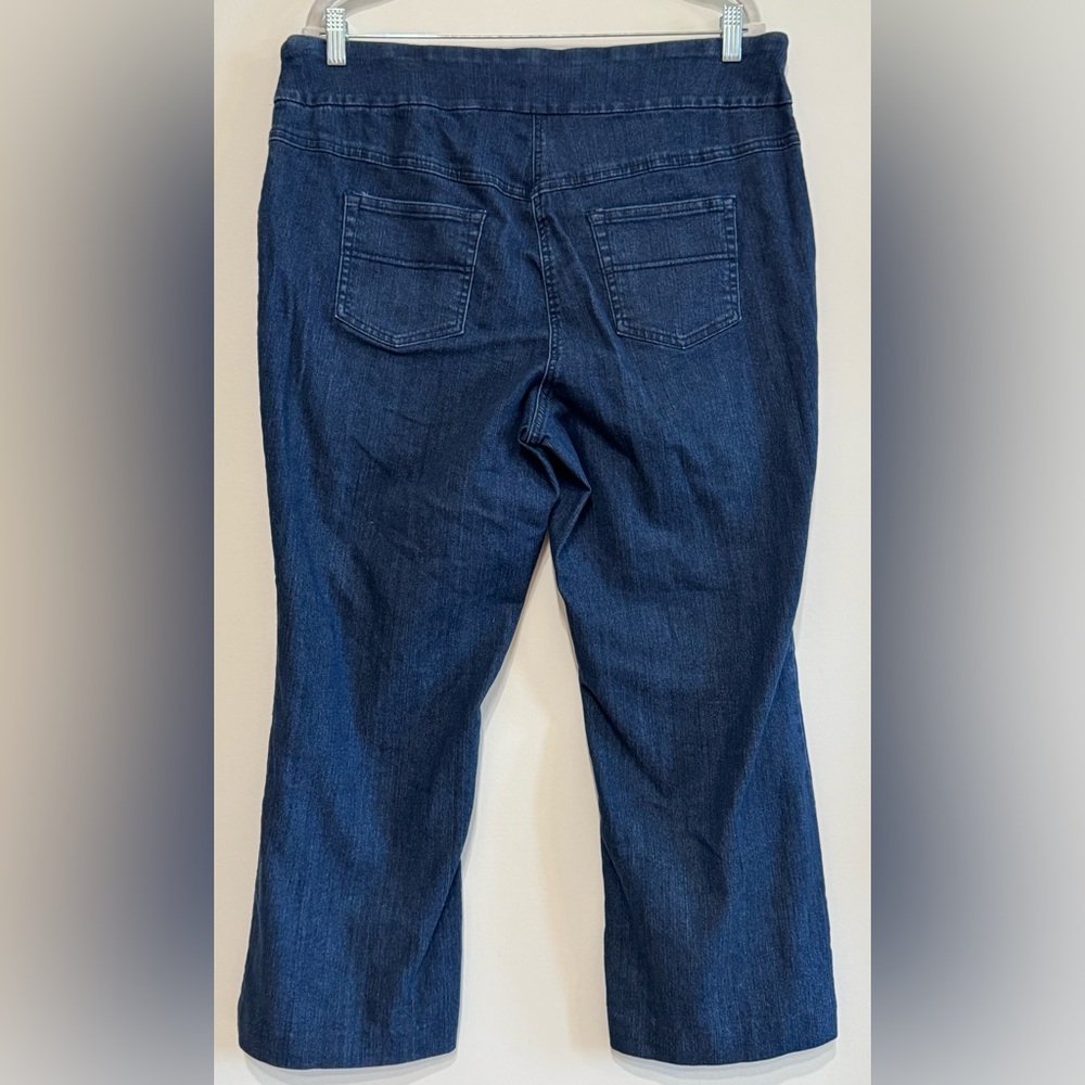 Westbound Woman Dark Blue Stretch Denim Pants Size 18W Short - Picture 3 of 5